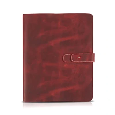Immagine di Londo Custodia per tablet in vera pelle con due slot schede e portapenne/portamatite Apple
