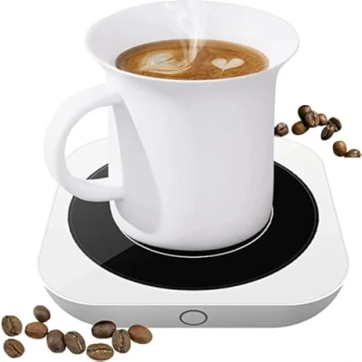 Immagine di Scalda Tazza,Scalda Bevande Elettrico con la Regolazione di 3 livellidi Della Temperatura (Up To 176F/80℃), Piatto Scaldatazze per tè/acqua/latte, Bianco (Senza tazza)