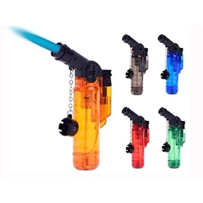 Immagine di PROF Accendino C20 Turbo Trasparente con copricatena di Sicurezza Jet Lighter Ricaricabile Gas Regolabile Vari Colori 1 pz.