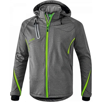Immagine di Erima Giacca softshell, Uomo, Taglia: XL, Grey melange/green gecko