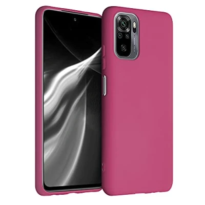 Immagine di kwmobile Custodia Compatibile con Xiaomi Redmi Note 10 / 10S Cover Back Case per Smartphone in Silicone TPU Protezione Gommata rosso melograno