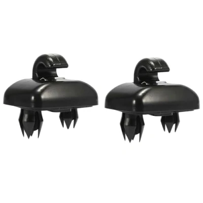 Immagine di Zingking 2 ganci parasole per auto, compatibili con Au di A1 A3 A4 A5 Q3 Q5 8E0857562 8U0857562A (nero)