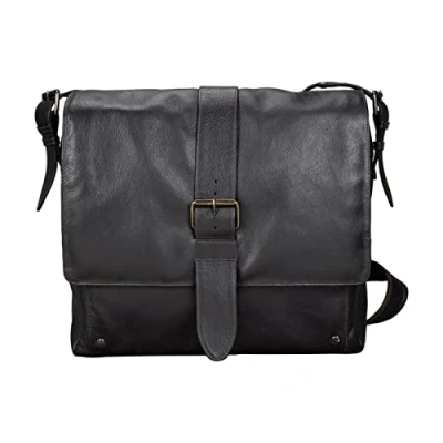Immagine di Pride and Soul Fixbag FB1047134 borsa a tracolla NEO con piastra adattatore Klickfix per bicicletta, laptop da 12 pollici, in vera pelle, 32 x 34 13 cm, colore: marrone scuro