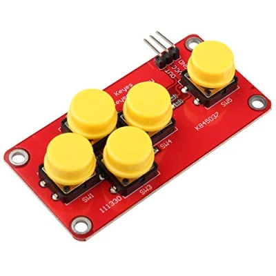 Immagine di HALJIA AD Tastiera Simulare Elettronico Building Blocks 5 Tasti Modulo Analogico Compatibile con Arduino Sensore Scheda di Espansione