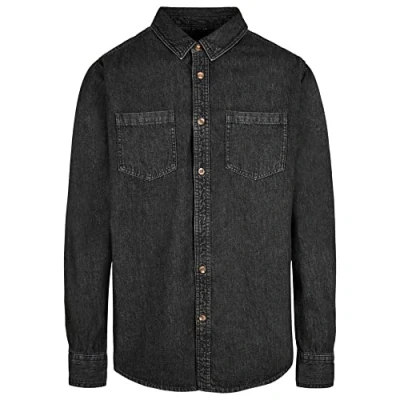 Immagine di Build Your Brand Camicia in denim da Uomo, Nero (Blackwashed), M