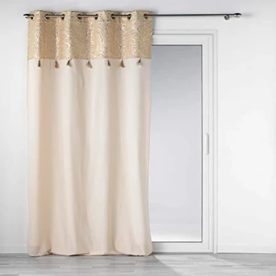 Immagine di Douceur d&#039;Intérieur, Solea Tende con occhielli in cotone e poliestere, tinta unita, colore: oro