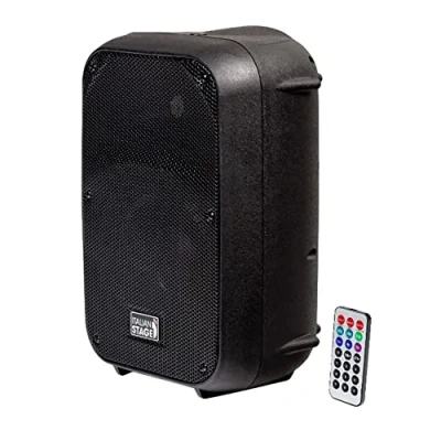 Immagine di Italian Stage IS SPX08AUB Cassa Attiva diffusore bi amplificato da 300w di Picco e 8&quot; con Multimedia player: Usb Flash Drive, Sd Memory Card, STEREO Bluetooth Device, Remote Control, Nero