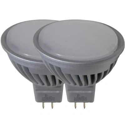 Immagine di LED ATOMANT Confezione da 2 Lampadina MR16 12V/24V 7W Regolabile, Colore Bianco Neutro (4500K), 600 Lumen, Angolo di Apertura 38 gradi