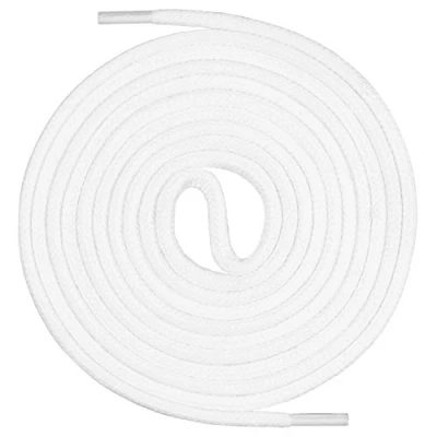 Immagine di Mount Swiss©, Lacci per scarpe, premium, tondi, in 100% cotone, resistenti agli strappi, diametro 3 mm 4 mm, 12 colori, lunghezza 45 200 cm, Adulti (unisex), Ms sb 01, bianco, 150 cm