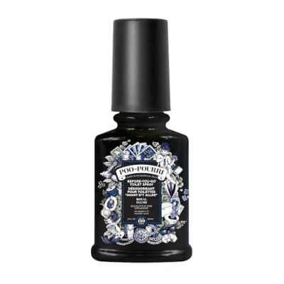 Immagine di Pourri Deodorante spray per bagno Before You Go Poo Royal Flush intrappola gli odori sotto la superficie dell&#039;acqua, olio essenziale a base vegetale (59 ml)
