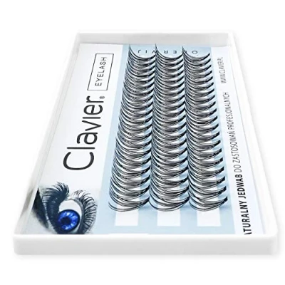 Immagine di Clavier Ciglia trapuntate artificiali in ciuffi C Curl Classic di vera seta un ciuffo Diverse lunghezze da 8 a 14 mm Ricerca naturale per effetto multidimensionale