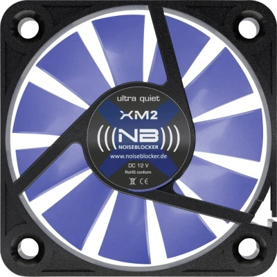 Immagine di NoiseBlocker BlackSilent XM 2 Ventola per PC case Nero, Blu (trasparente) (L x A P) 40 10 mm