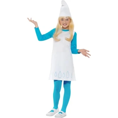 Immagine di Funidelia Costume da Puffetta Ufficiale per Bambina Taglia 10 12 Anni The Smurfs, Cartoni Animati, I Puffi, Nano Azzurro/Blu