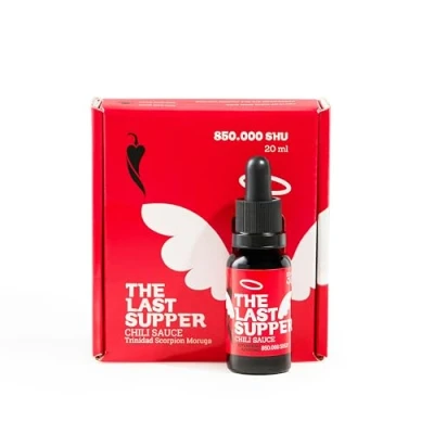 Immagine di I LOVE SPICY The Last Supper Salsa Piccante 20 ml, Misurato in Laboratorio 850.000 SHU, al Peperoncino Trinidad Scorpion Moruga e 70% Capsaicina, Piccantezza 12/5