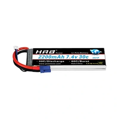 Immagine di HRB 7.4V 2200mah 30C 2S Lipo Batterie con connettore EC2 per H501S 4 xis RC Auto Elicottero Airplane Hobby Barca Truck (7.4v EC2)
