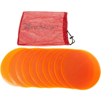 Immagine di Precision Dischetti indicatori Piatti e Rotondi, Accessorio per Allenamento, Arancione (Arancione), 21 cm