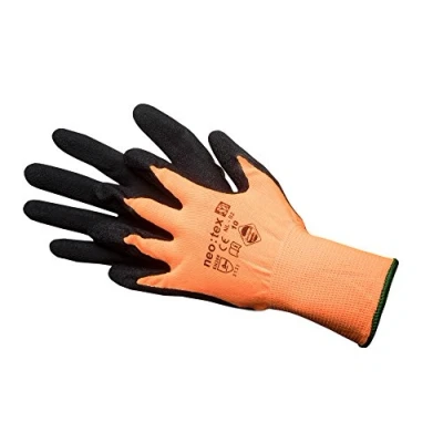 Immagine di Jah NL 02 Guanti in nylon con rivestimento lattice, 12 paia, colore: arancione standard