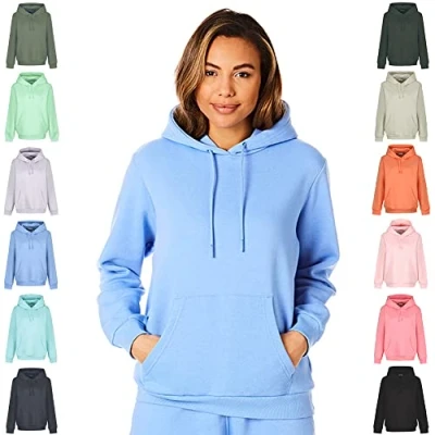 Immagine di Light &amp; Shade LSLSWT005 Top in Felpa con Cappuccio Super Soft Touch Loungewear da Donna, Viola, L
