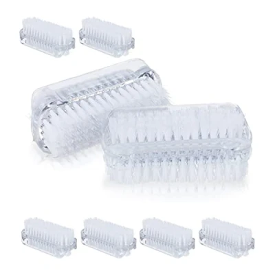 Immagine di Relaxdays Spazzola per Unghie, Set da 8 Spazzoline a Doppia Faccia, Setole Dure, Plastica, 3,5x8,5x5cm, Trasparente, PP, PS