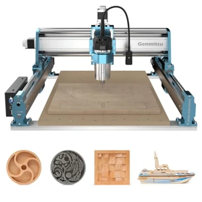 Immagine di Genmitsu Fresatrice CNC 4040 PRO MAX per fresatura legno, metallo e acrilico, controllo GRBL, macchina incisione a 3 assi con trimmer da 710 W azionamento lineare