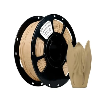 Immagine di iBOSS filamento PLA 1,75 mm, opaco per stampante 3D, precisione di dimensione +/ 0,02 1 kg (2,2 lb), rotolo veloce stampanti marrone chiaro