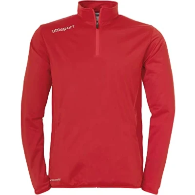 Immagine di uhlsport Uomo Essential 1/4 Zip Top, Uomo, Rosso/Bianco