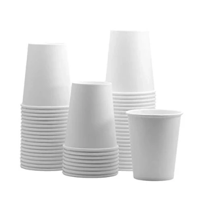 Immagine di Tazze di carta bianca da 240 ml [confezione 100] per caffè e tè