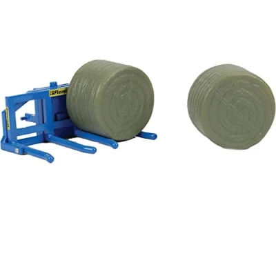 Immagine di Britains 1:32 Fleming Bale Lifter, accessori giocattolo trattore, compatibile con trattori in scala 1:32, animali da fattoria e giocattoli, adatto per collezionisti bambini dai 3 anni su