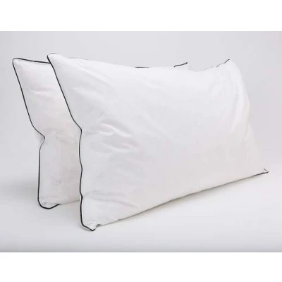 Immagine di Cuscini di pregio in piuma d&#039;oca, 100% cotone, federa a prova piuma, White, 2 pezzi