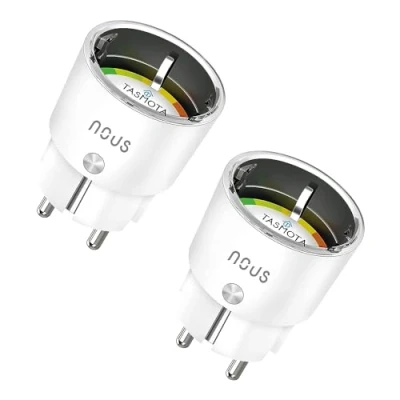 Immagine di NOUS A1T Presa Intelligente Tasmota, Compatibile con Alexa, Google Home, Home Assistant, Tuya, Domotica Casa Monitoraggio Energetico, Prese WiFi Smart per Domotica, 2.4G