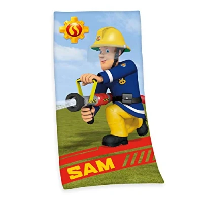 Immagine di Herding SAM IL POMPIERE Telo Doccia, 150 x 75 cm, Cotone, Multicolore
