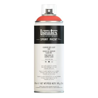 Immagine di Liquitex 4450510 Vernice Spray Professionale A Base D&#039;acqua, Rosso Di Cadmio Chiaro Imitazione, 400ml, 1 Pezzo