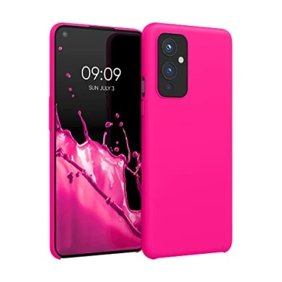 Immagine di kwmobile Cover per OnePlus 9 (EU/NA Version) Custodia Back Case Smartphone in Silicone TPU Protezione Gommata rosa shocking