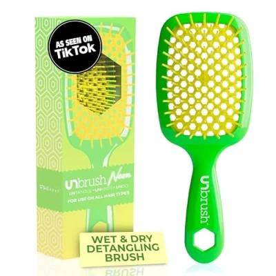 Immagine di FHI Heat Unbrush spazzola districante per spazzolare senza dolore su tutti i tipi di capelli bagnati o asciutti, setole antistatiche DuoFlex resistenti, manico leggero, ventilata