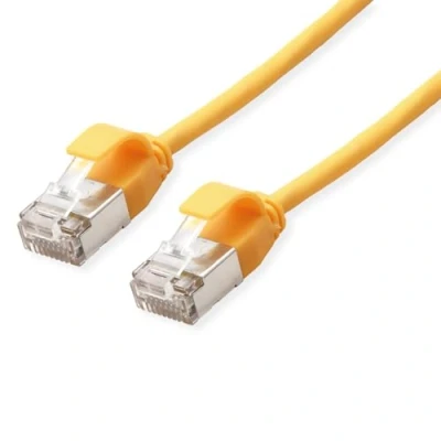 Immagine di Roline 21.15.3326 RJ45 cavo di rete, patch CAT 6A U/UTP 3.00 m Giallo non schermato, Privo alogeni, Ritardante fiamma 1 pz.