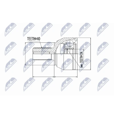 Immagine di NTY NPZ FR 021 Kit Giunto Omocinetico Assale anteriore Dx, Sx FORD: Focus 2 Kombi, 2, MONDEO 4 Turnier