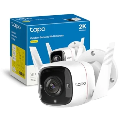 Immagine di TP Link Tapo C310 Telecamera Wi Fi Esterno FHD 1296P, IP di Sorveglianza, Notifiche in Tempo Reale, Visione Notturna fino 30m, Impermeabile IP66, 2 Vie Audio, Compatibile con Alexa