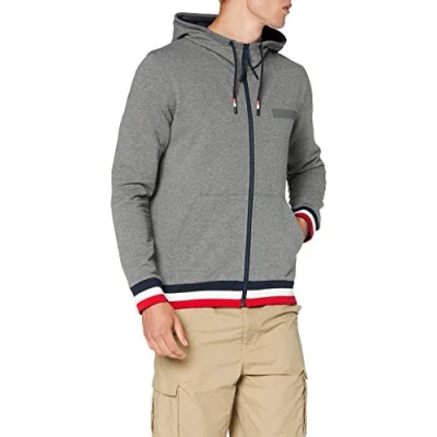Immagine di CMP Felpa in pile Stretch Fleece da uomo con cappuccio fisso, Fumo Mel., 52