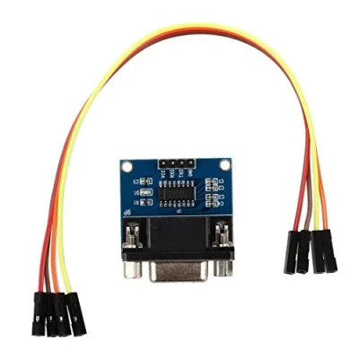 Immagine di Peowuieu MAX3232 RS232 Modulo convertitore TTL, connettore DB9, W/4 salti