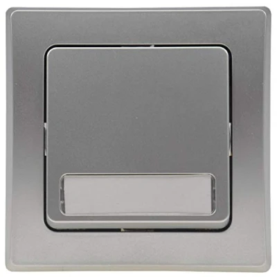 Immagine di ChiliTec Campanello con Pulsante Delphi, Adatto per più cornici, Interruttore, Prese USB, Colore: Argento