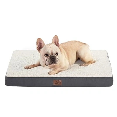 Immagine di Bedsure Cuscino per Cane Medio Materassino Cani Taglia Media Interno Sfoderabile Lavabile 76x51x7,6 cm Bianco