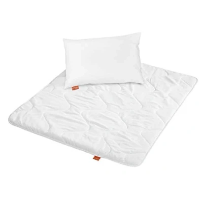 Immagine di sleepling 197121 set per lettino bambini composto da piumino tutto l&#039;anno 100 x 135 cm e cuscino 40 60 cm, 100% microfibra, anallergico, bianco