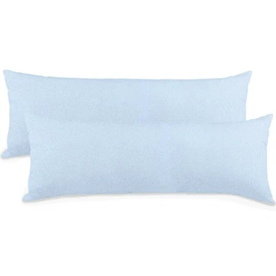 Immagine di aqua textil Classic Line Set di 2 federe per cuscino, 40 x 145 cm, in cotone, colore: blu acqua