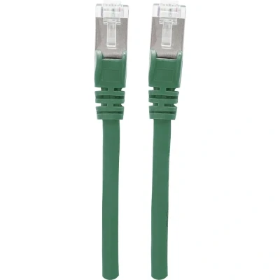 Immagine di Intellinet 350655 RJ45 cavo di rete, patch CAT 6A S/FTP 7.50 m Verde Schermatura a fogli, intrecciata, Privo alogeni 1 pz.