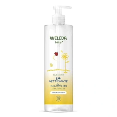 Immagine di WELEDA Acqua detergente alla calendula senza profumo 400 ml Pulisce delicatamente Per la toilette quotidiana delle pelli delicate di neonati e bambini piccoli /