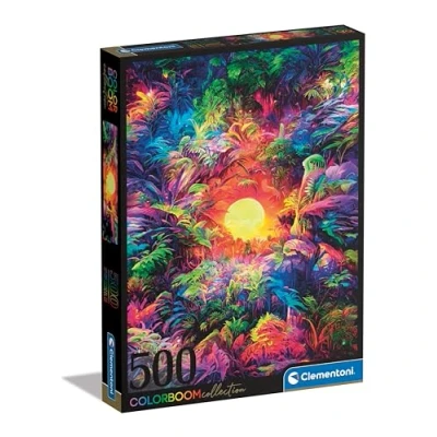 Immagine di Clementoni Giungla Colorboom Collection Sunrise 500 Gradient, Puzzle, Verticale, Divertimento per Adulti, Made in Italy, Colore Pezzi Psychedelic Jungle Sunrise, 35518