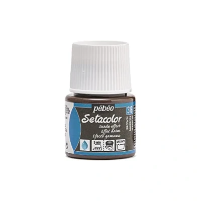 Immagine di Pebeo Setacolor tessuto vernice 45 ml 57, con colori diversi Suede Effect Brown