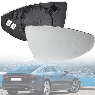 Immagine di Vetro Specchietto Retrovisore per Audi A6 A7 A8 2018 2021 2022 2023, Specchio Esterno Riscaldabile Sinistro Destro con Piastra di Supporto, Auto Sostituzione Accessories,Right