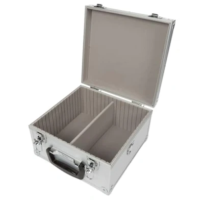 Immagine di Perel Custodia CD, 40 serratura a chiave, 2 chiavi, alluminio, 280 x 268 160 mm