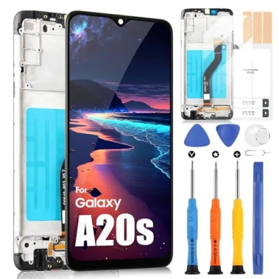 Immagine di Display LCD per Samsung Galaxy A20s A207 Schermo Touch Digitizer Sostituzione Gruppo Vetro con Strumenti (Nero Cornice,Non A20 e A20E)